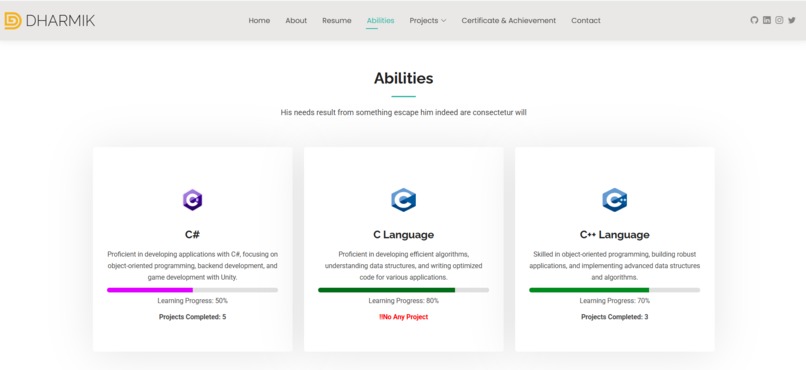 Personal Portfolio – screenshot 3