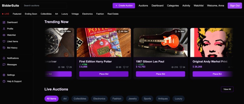 BidderSuite – screenshot 1