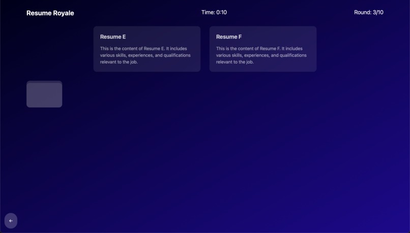 Resume Royale – screenshot 3