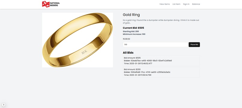 National Bidders of Canada – screenshot 3