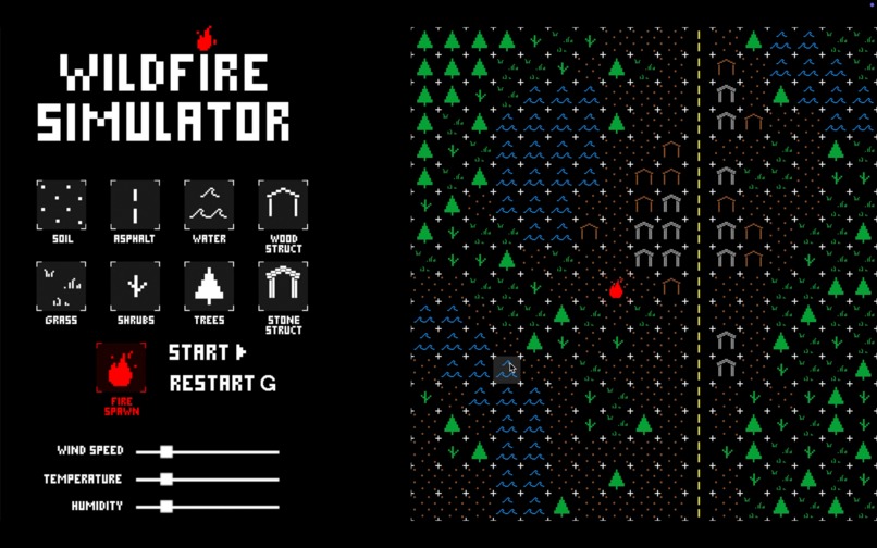 #66 - Wildfire Sim – screenshot 1