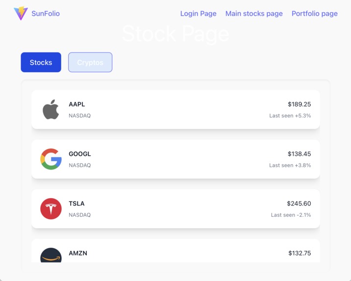 SunFolio – screenshot 1