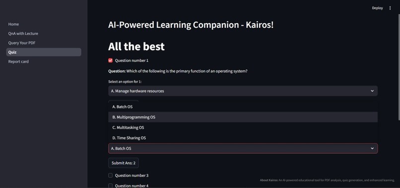 AI-Powered Learning Companion (Kairos) – screenshot 5