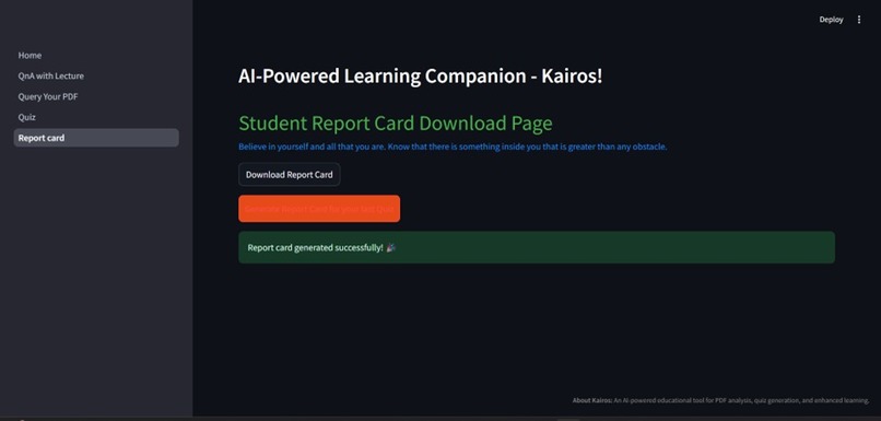 AI-Powered Learning Companion (Kairos) – screenshot 7
