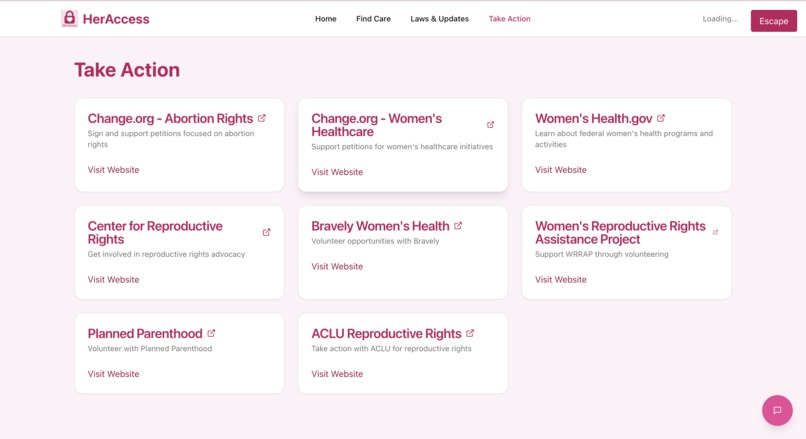 HerAccess – screenshot 4