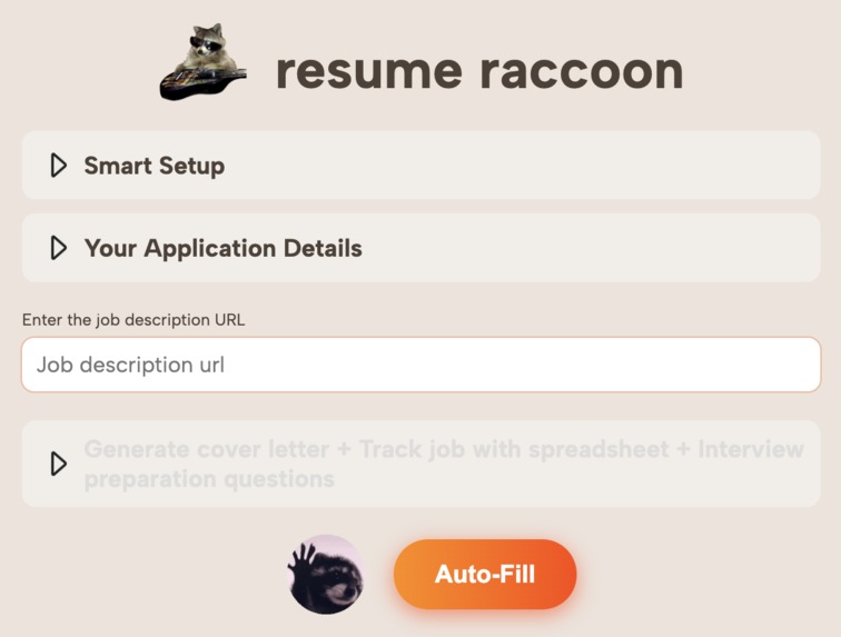 Resume Racoon – screenshot 2