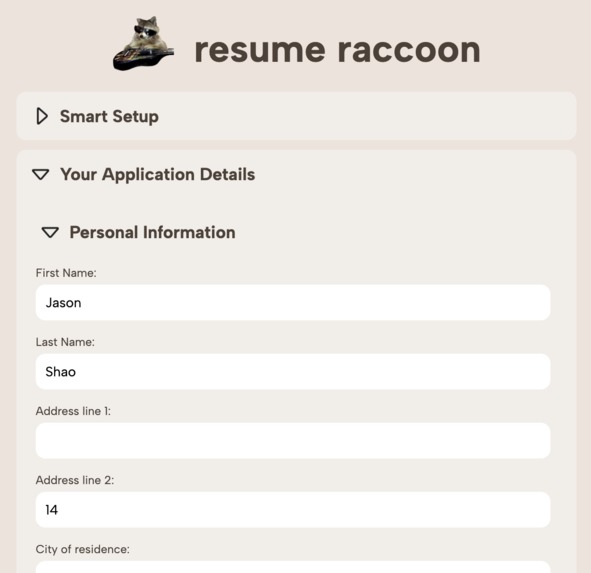 Resume Racoon – screenshot 3