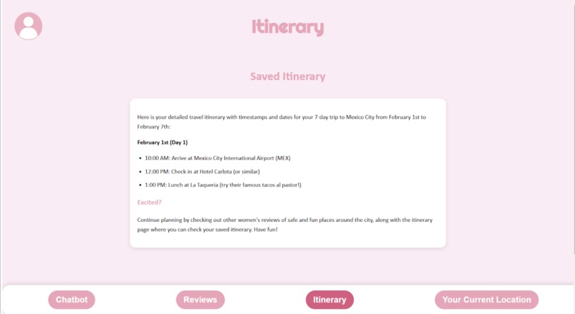 TravelHER – screenshot 2