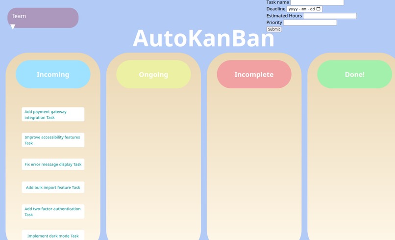 Autokanban – screenshot 1