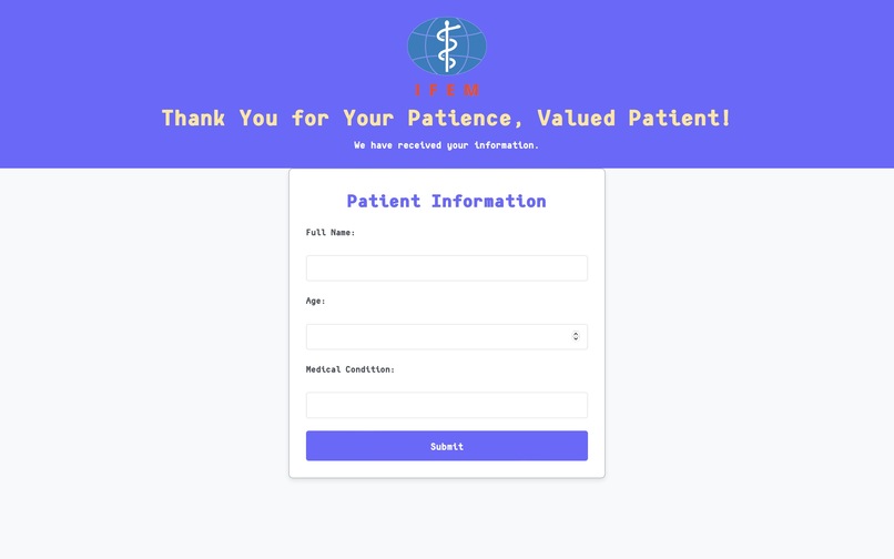 ED WaitWell: Enhancing Patient Experience in the ED – screenshot 1