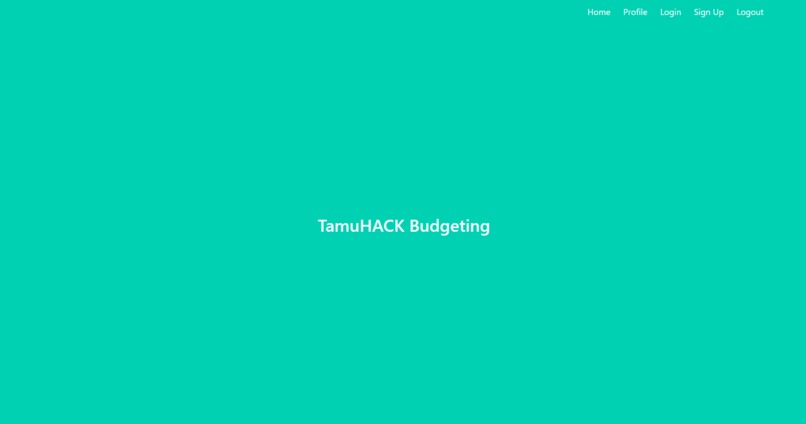 TamuHack Budgeting – screenshot 1