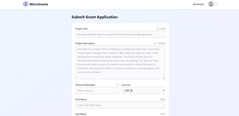 MicroGrants Streamer - Grant contract managment tool – screenshot 3