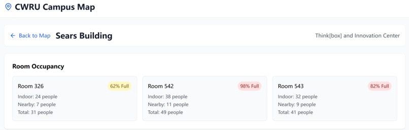 Campus heat map – screenshot 2