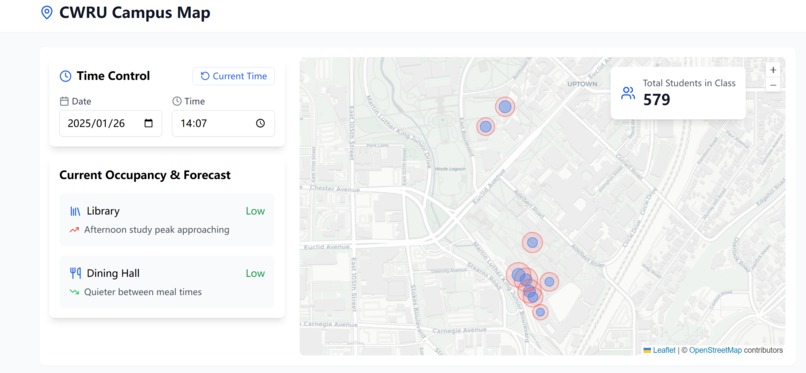 Campus heat map – screenshot 1