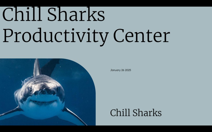 Chill Sharks Productivity Center – screenshot 1