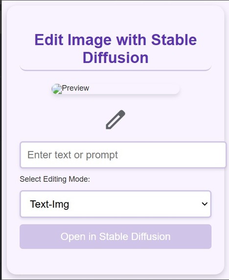 Stable Diffusion Chrome Extension – screenshot 1