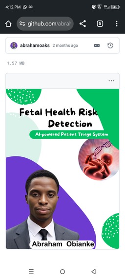 Fetal Health Risk Detection using Machine Learning – screenshot 1