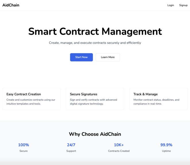 DocuSign's AidChain – screenshot 1