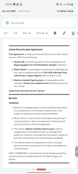 AGREED – screenshot 2