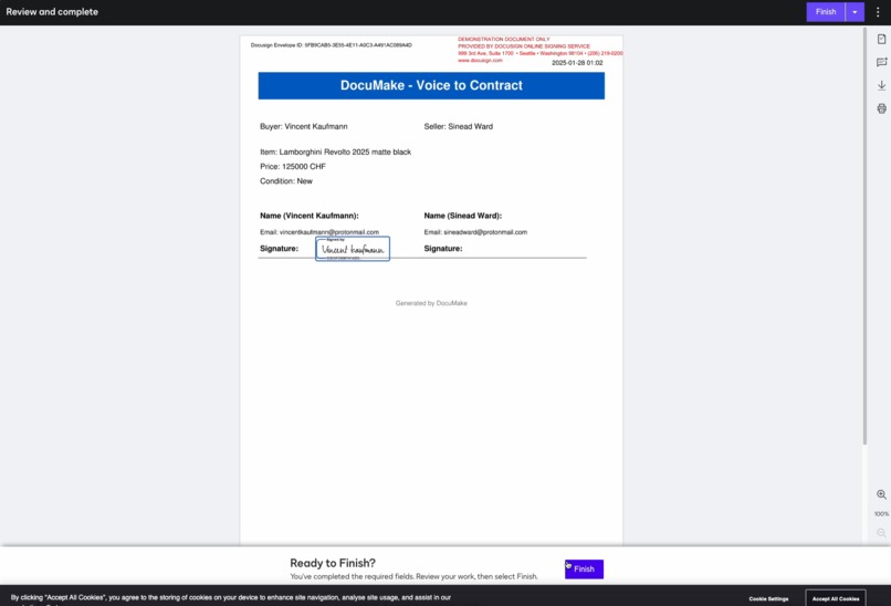 DocuMake - Voice to Contract – screenshot 3