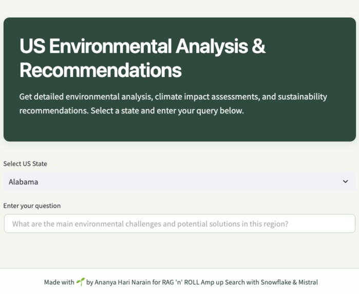 Environmental Dashboard – screenshot 1