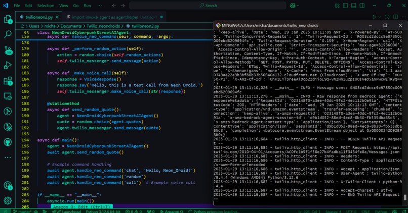 DevWeek CH in NeonDroids Cyberpunk Street live AI-agents – screenshot 10