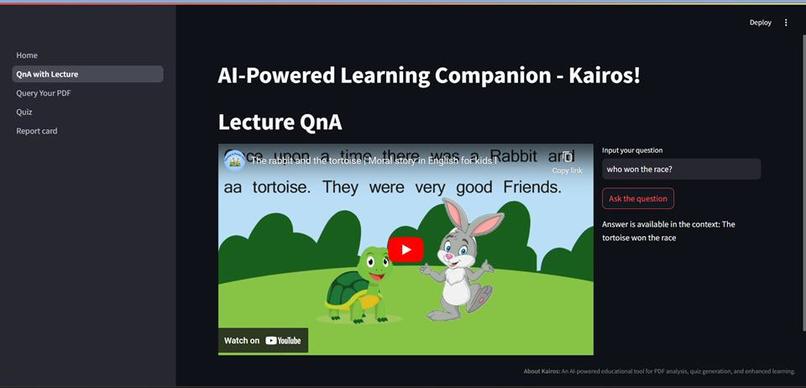 AI-Powered Learning Companion (Kairos) – screenshot 2