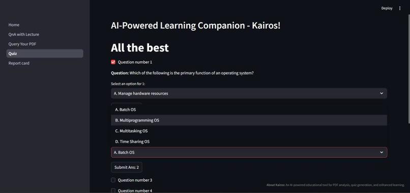AI-Powered Learning Companion (Kairos) – screenshot 5