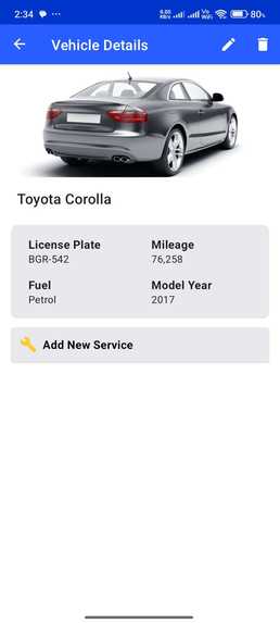 Vehicle Maintenance App – screenshot 2