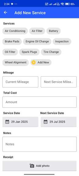 Vehicle Maintenance App – screenshot 3