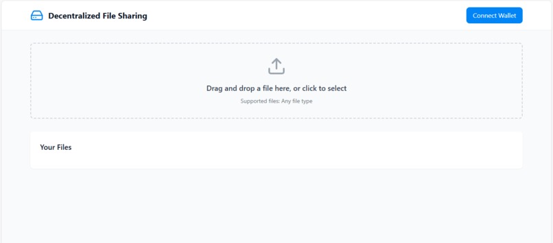 Decentralized File Storage & Sharing (DApp) – screenshot 1