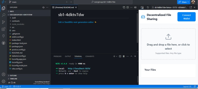 Decentralized File Storage & Sharing (DApp) – screenshot 2