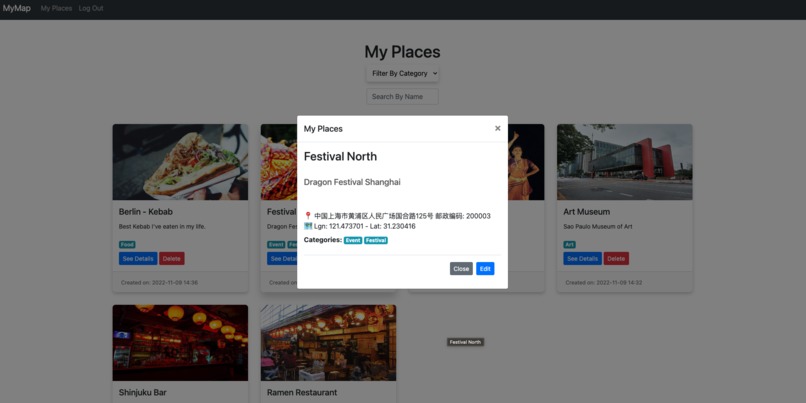 MyPlaces – screenshot 1