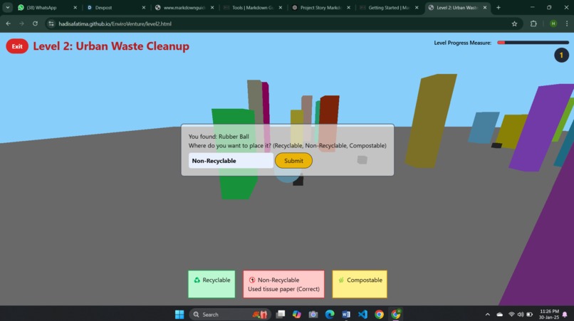 EnviroVenture: Climate Change Awareness Game – screenshot 1