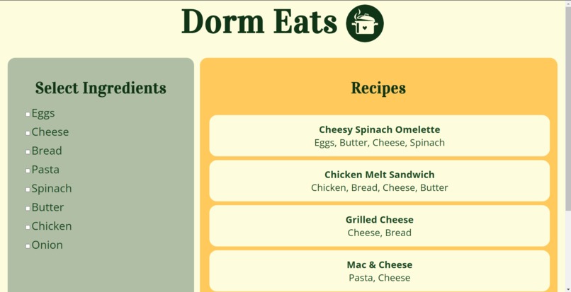 Dorm Eats – screenshot 2