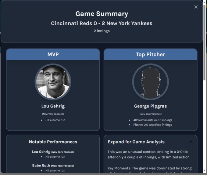 Historic Matchup Simulator – screenshot 3