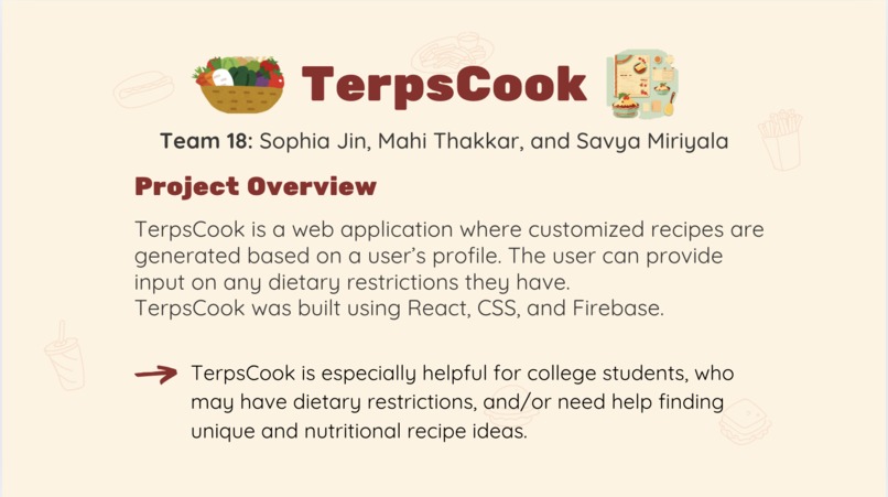 TerpsCook – screenshot 1