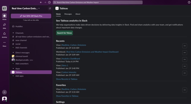 Real Time Carbon Emissions and Weather Impact Dashboard – screenshot 3