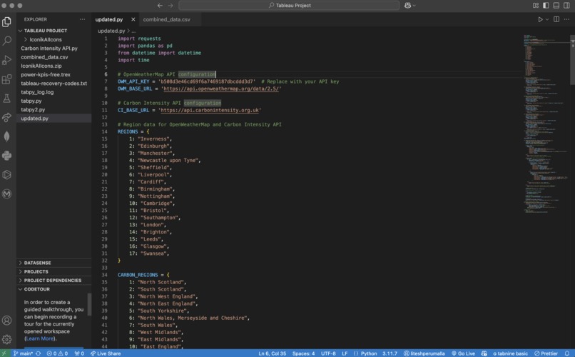 Real Time Carbon Emissions and Weather Impact Dashboard – screenshot 6