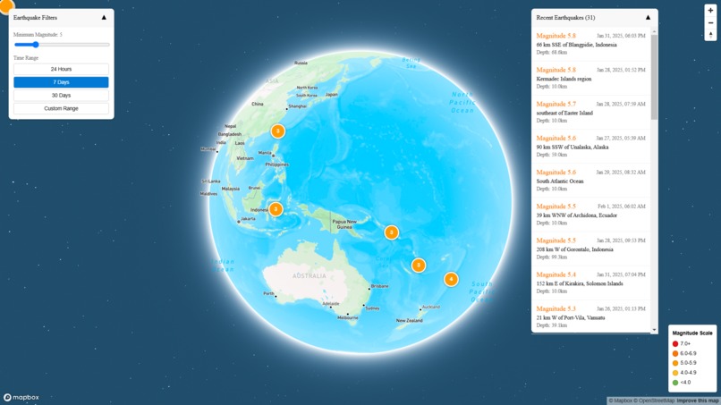 QuakeWatch: Real-time Global Earthquake Monitoring Platform – screenshot 1
