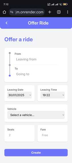 Ride Sharing Website – screenshot 4