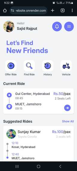 Ride Sharing Website – screenshot 9