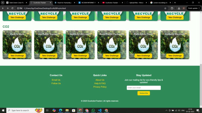EcoAction Tracker – screenshot 2