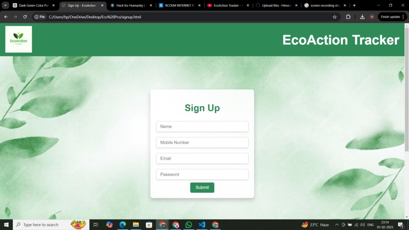 EcoAction Tracker – screenshot 4