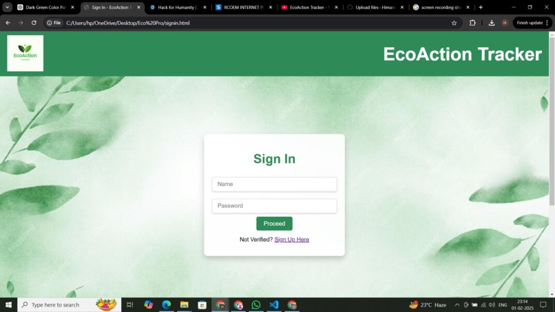 EcoAction Tracker – screenshot 5
