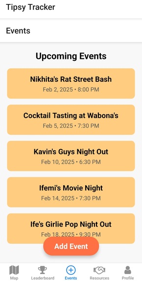 TipsyTracker – screenshot 2