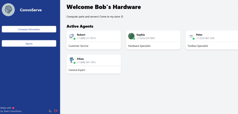 ConvoServe – screenshot 2