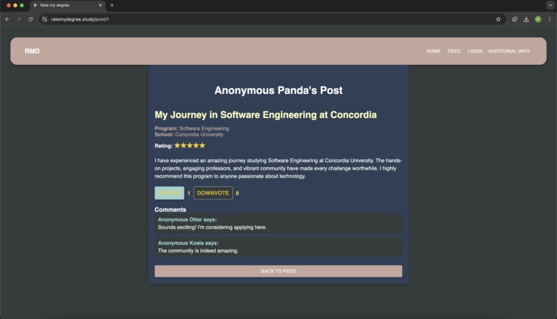 RateMyDegree – screenshot 3