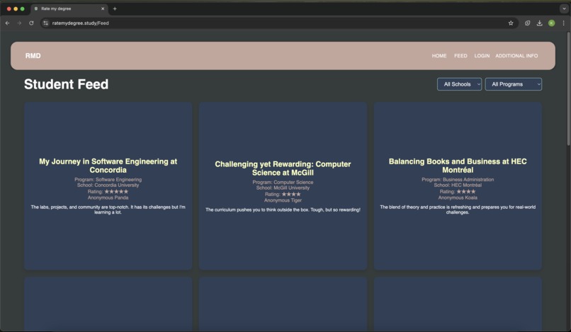 RateMyDegree – screenshot 2
