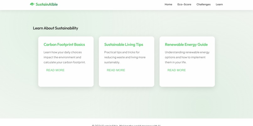 SustainAIble – screenshot 1